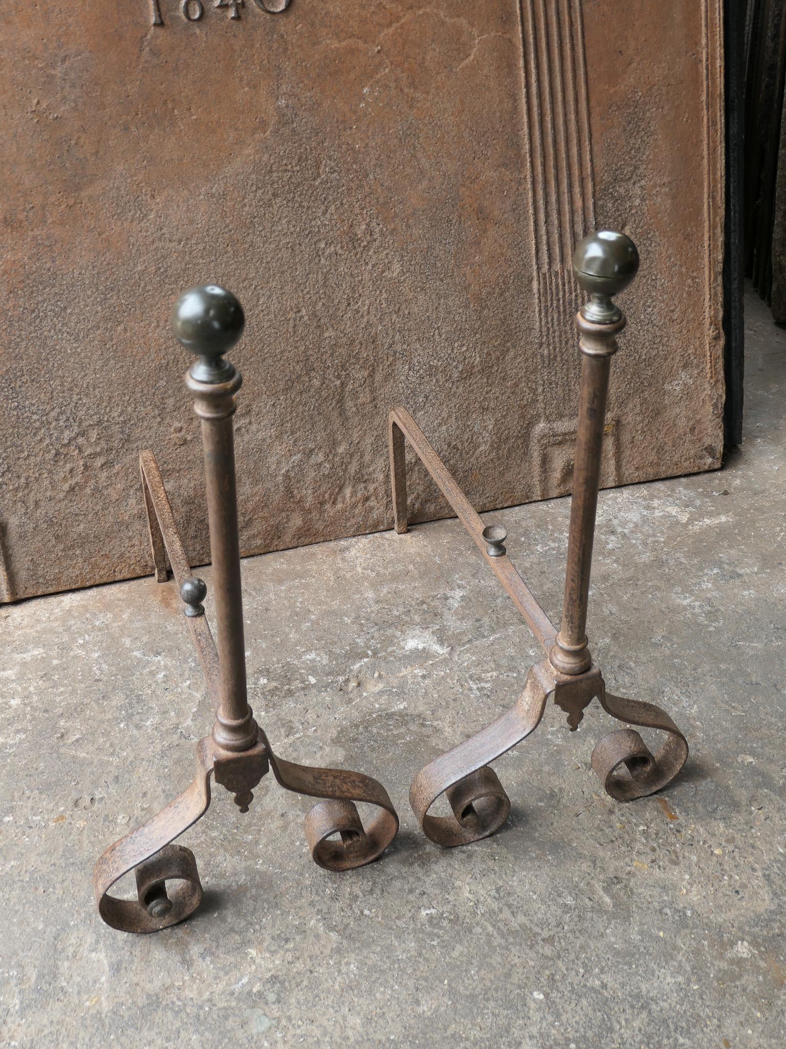 French Napoleon III Firedogs or Andirons, 19th Century For Sale 3