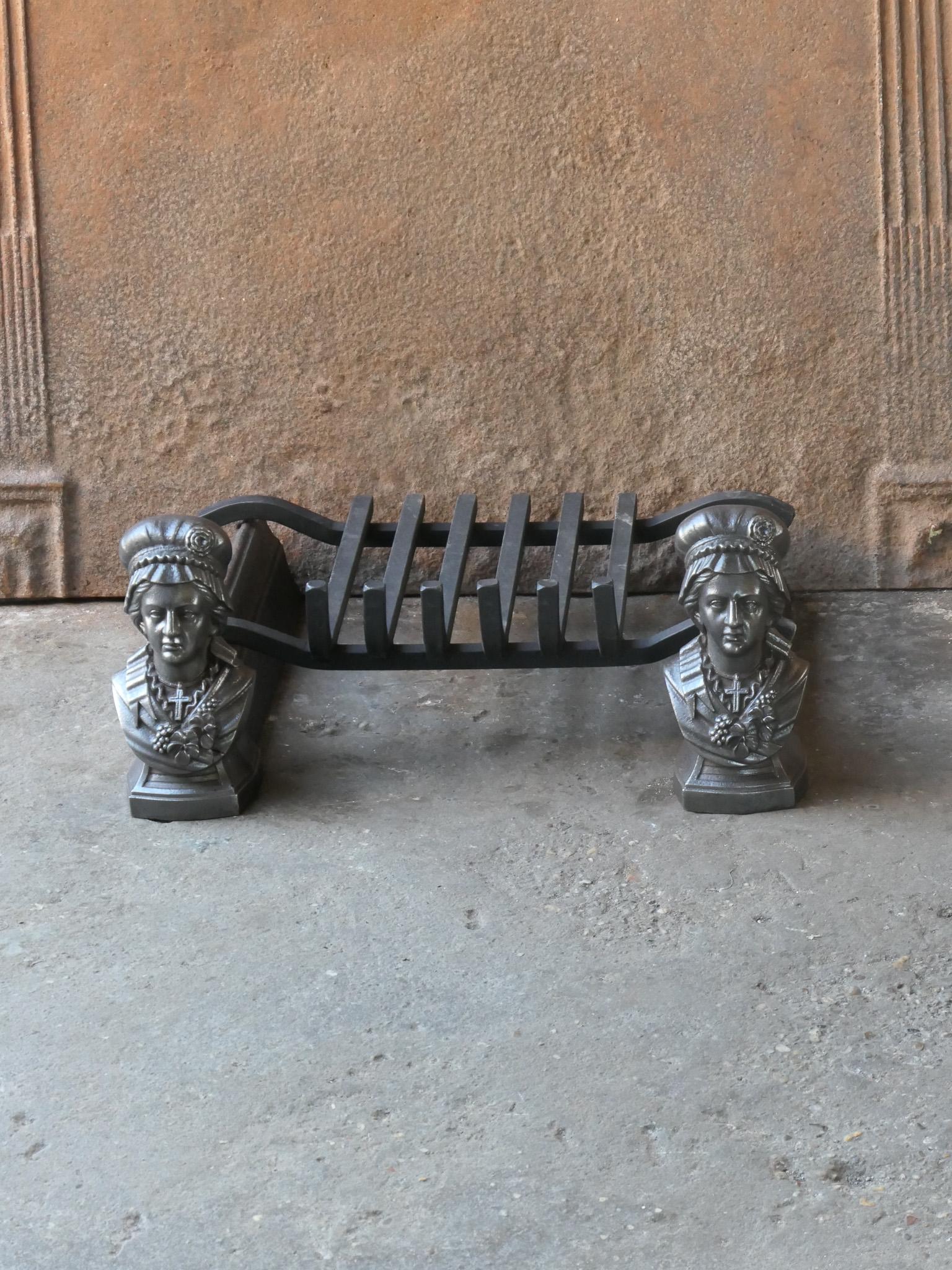 French Napoleon III Fireplace Log Grate, 19th Century In Good Condition For Sale In Amerongen, NL