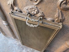 French Napoleon III Fireplace Screen or Fire Screen, 19th-20th Century