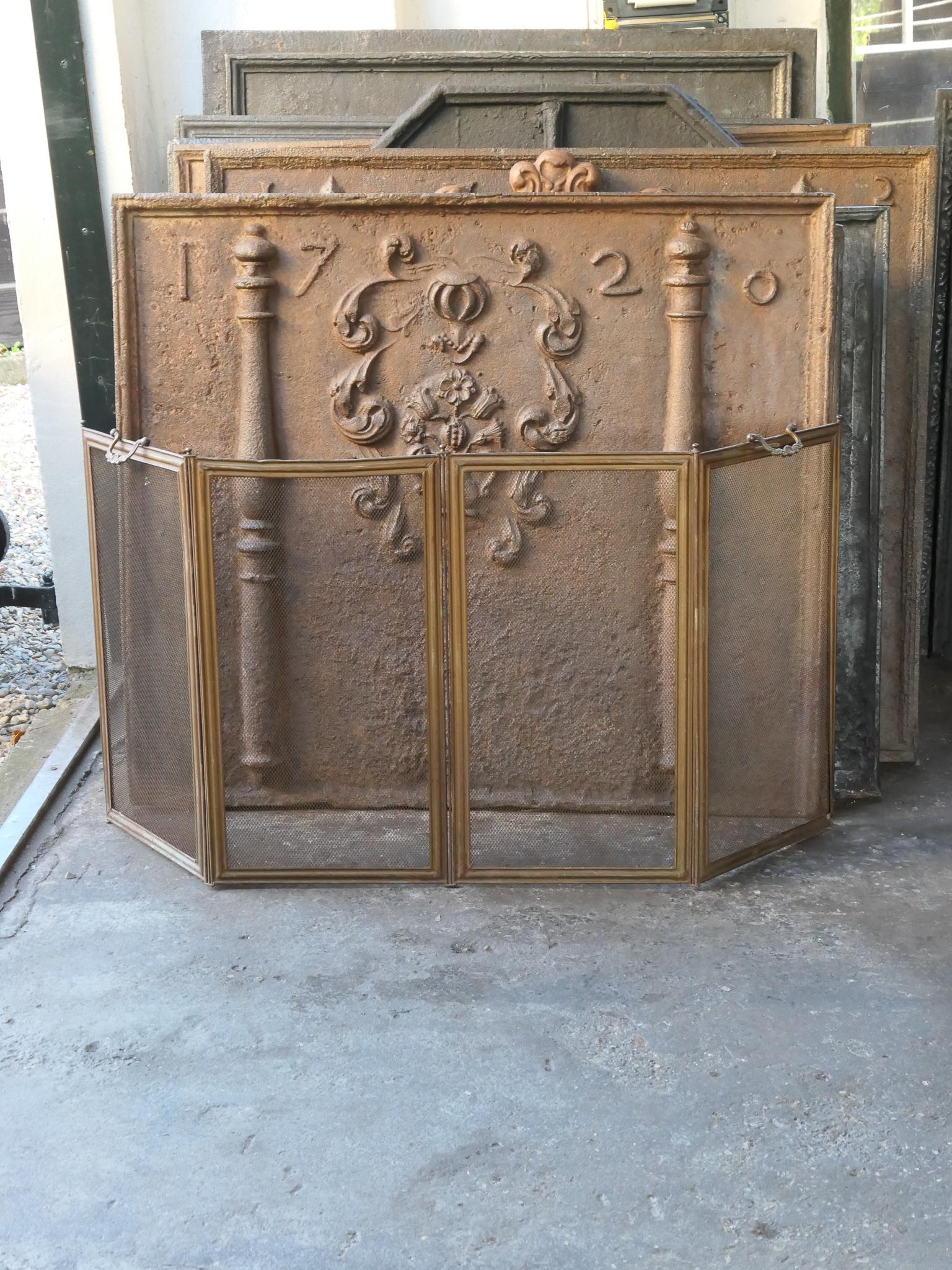 French Napoleon III Fireplace Screen or Fire Screen, 19th-20th Century In Good Condition In Amerongen, NL
