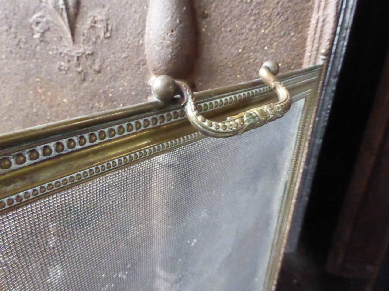 French Napoleon III Fireplace Screen or Fire Screen 7