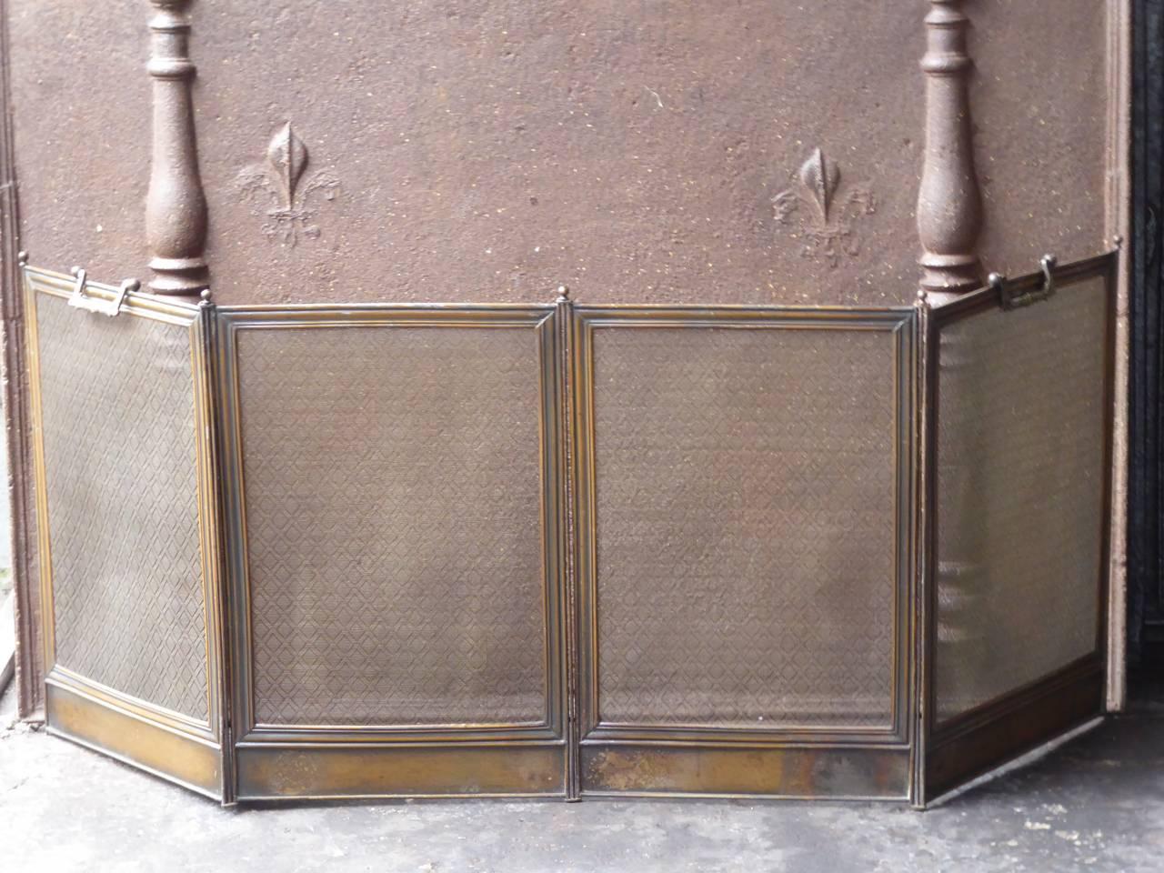 French Napoleon III Fireplace Screen or Fire Screen In Good Condition In Amerongen, NL