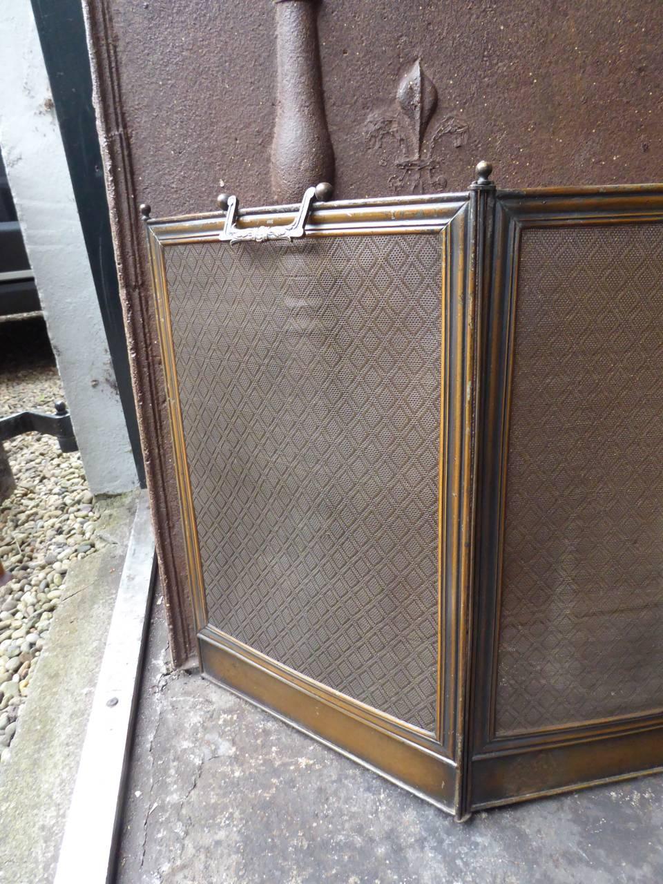 20th Century French Napoleon III Fireplace Screen or Fire Screen