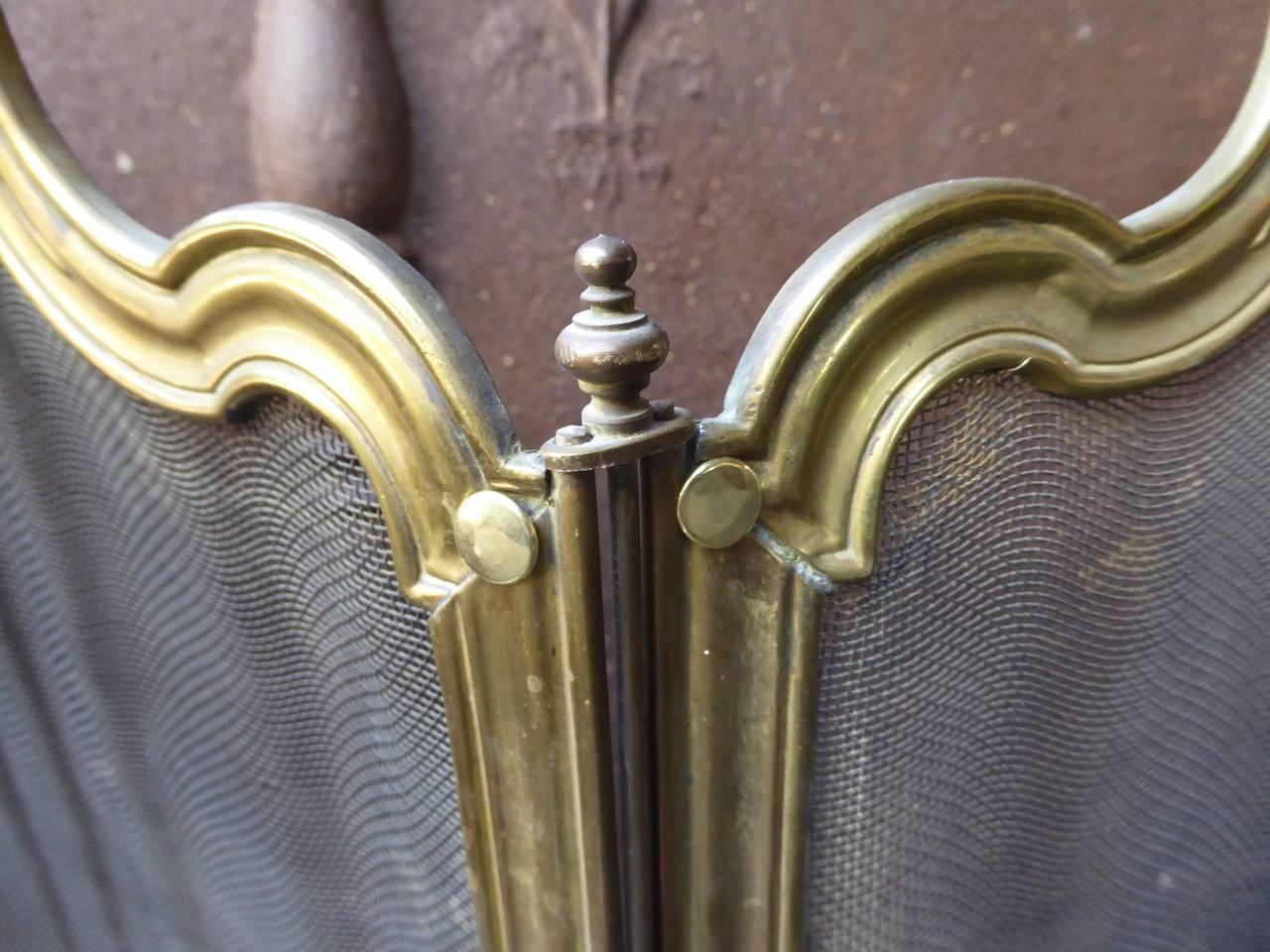 Iron French Napoleon III Fireplace Screen or Fire Screen