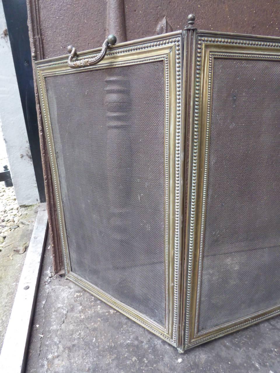 French Napoleon III Fireplace Screen or Fire Screen 1
