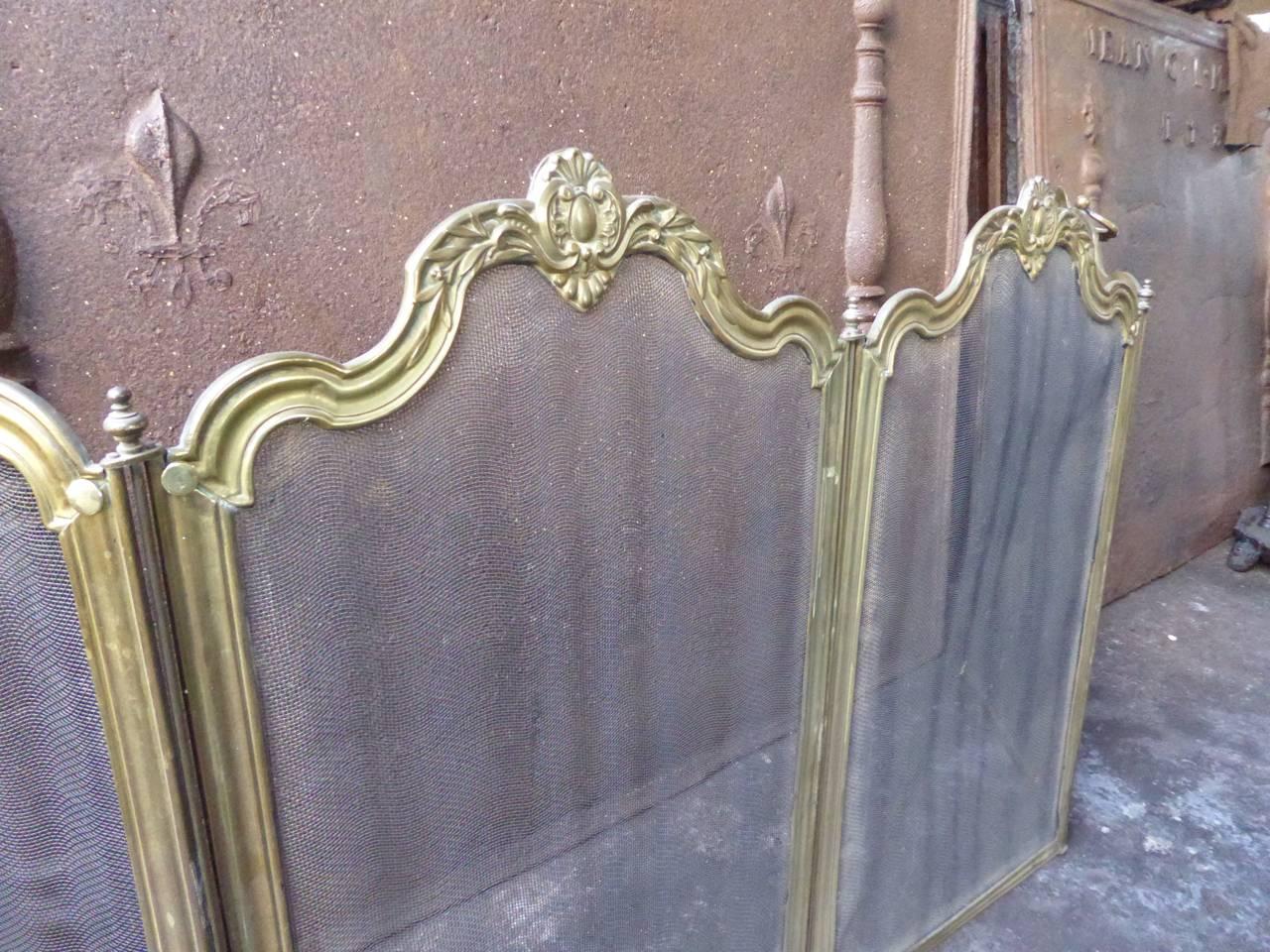 French Napoleon III Fireplace Screen or Fire Screen 1