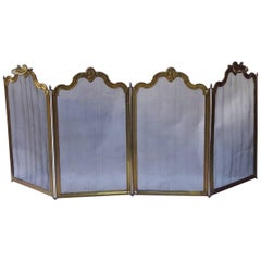 French Napoleon III Fireplace Screen or Fire Screen