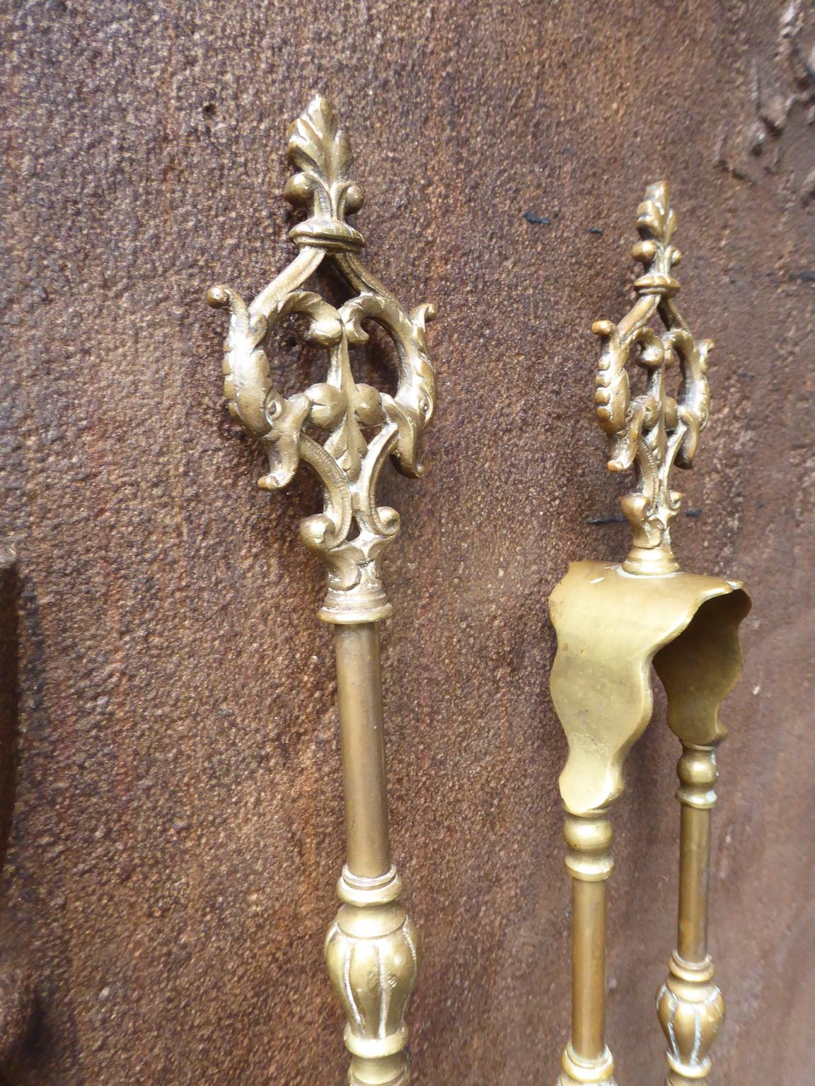 French Napoleon III Fireplace Tools or Fire Tools 5