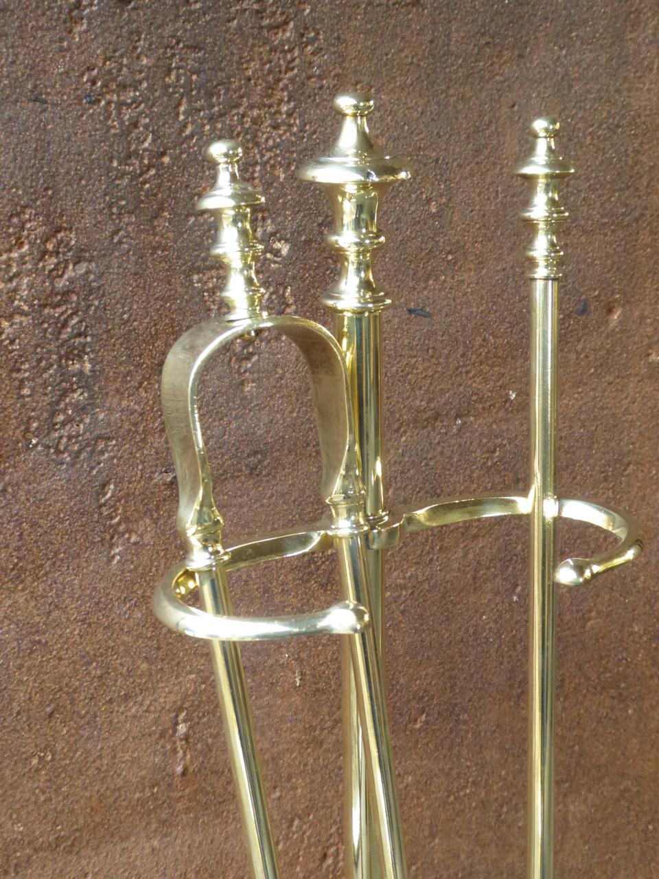 Brass French Napoleon III Fireplace Tools or Fire Tools