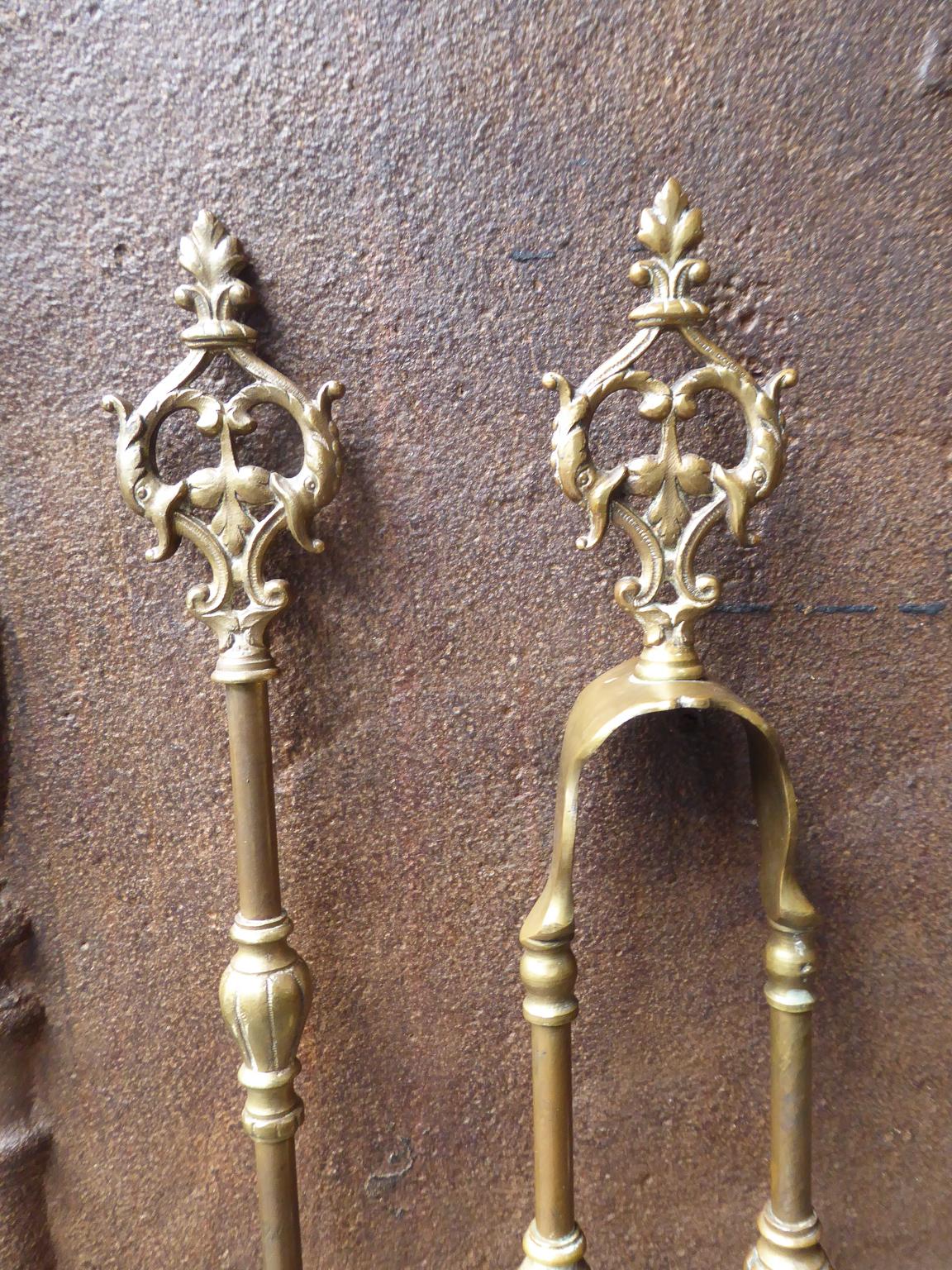 French Napoleon III Fireplace Tools or Fire Tools 3