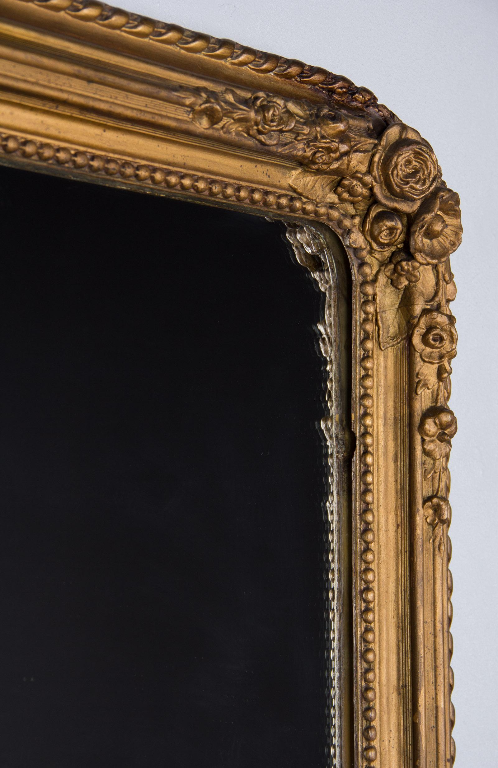 French Napoleon III Period Gilded Mirror, 1870s 7