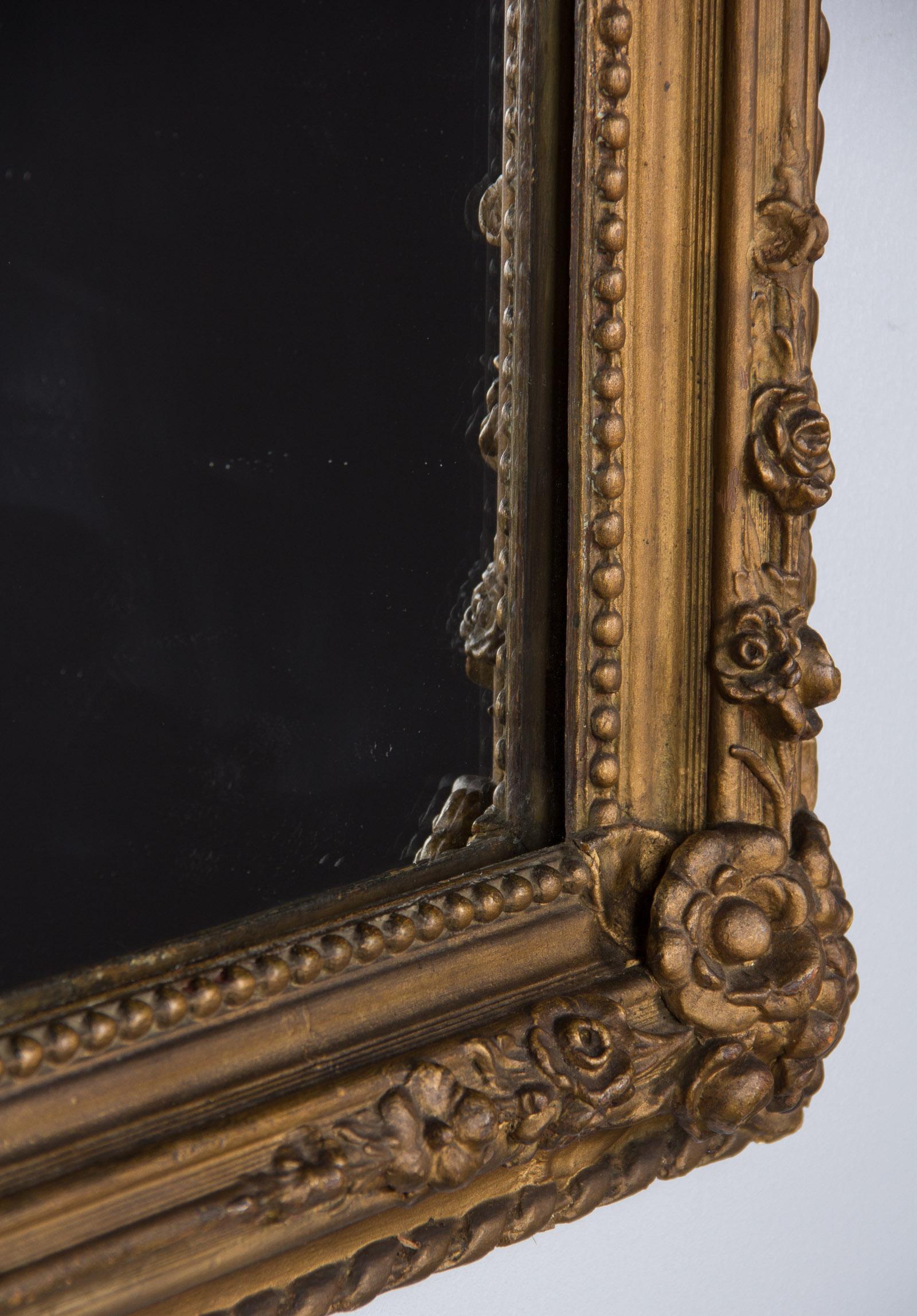 French Napoleon III Period Gilded Mirror, 1870s 8