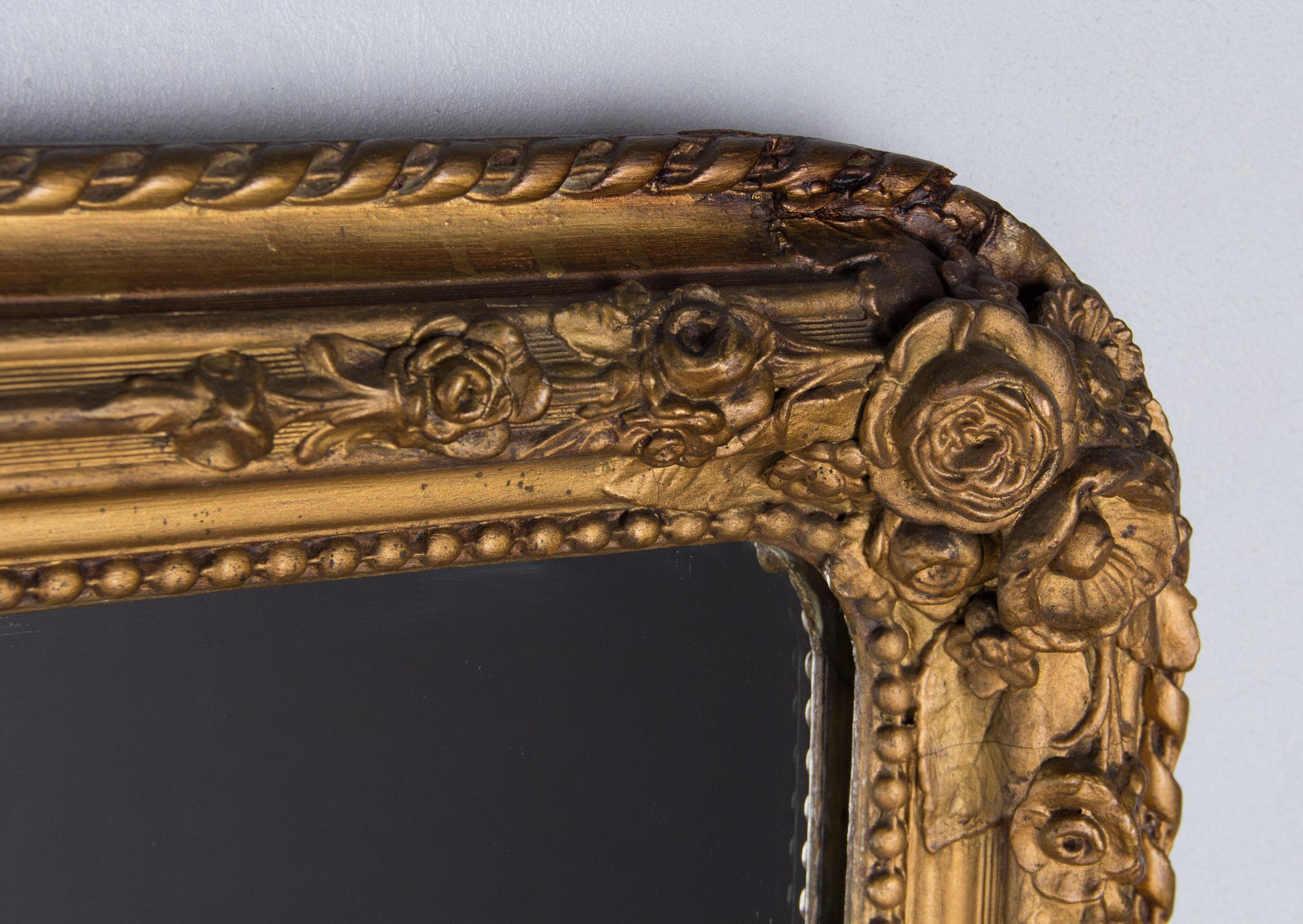 French Napoleon III Period Gilded Mirror, 1870s 9