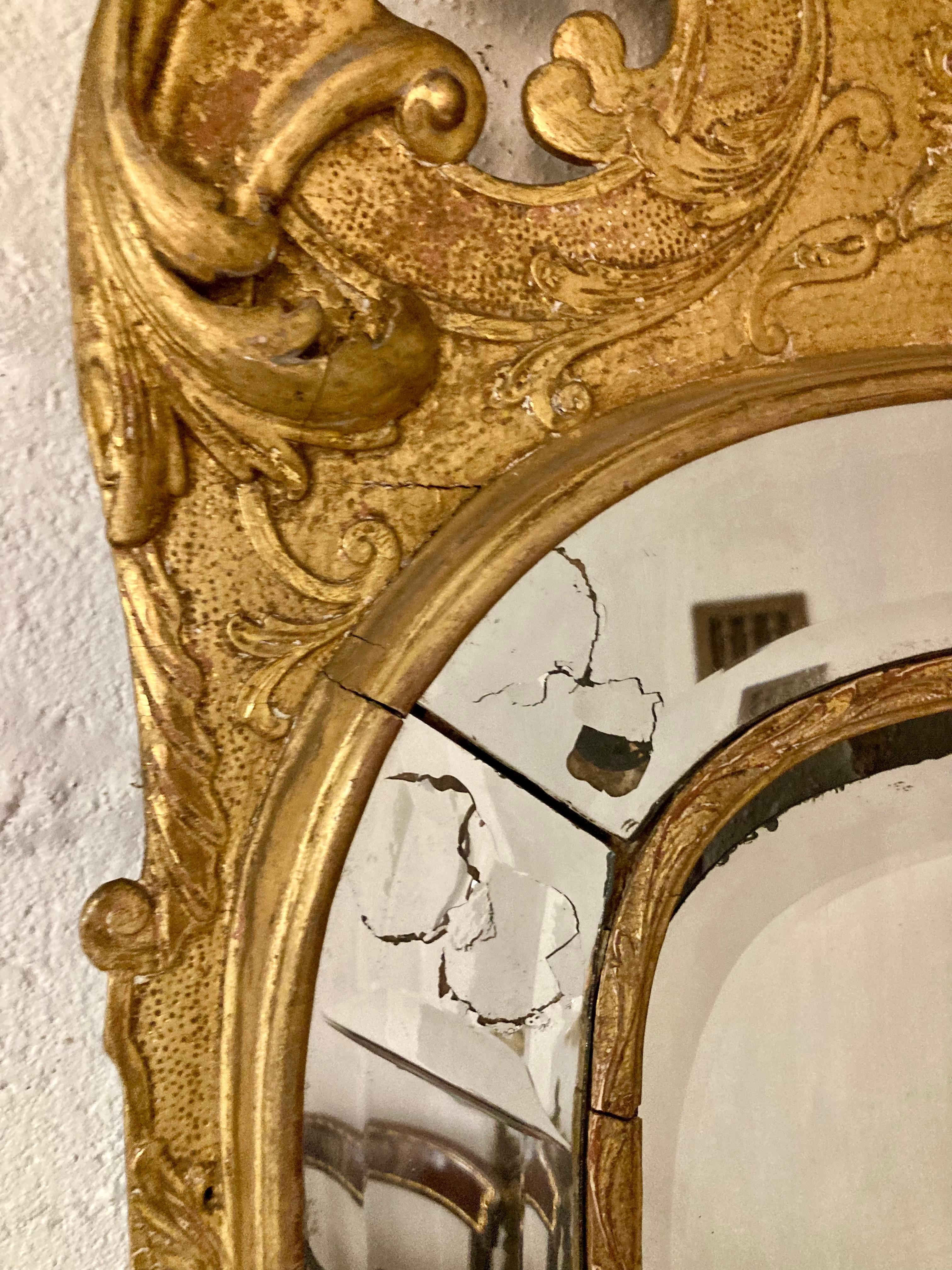 French Napoleon III Gilt Floor Mirror For Sale 5