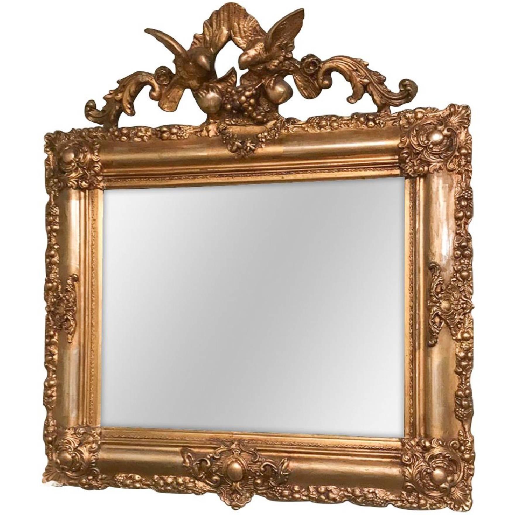 French Napoleon III Giltwood Mirror