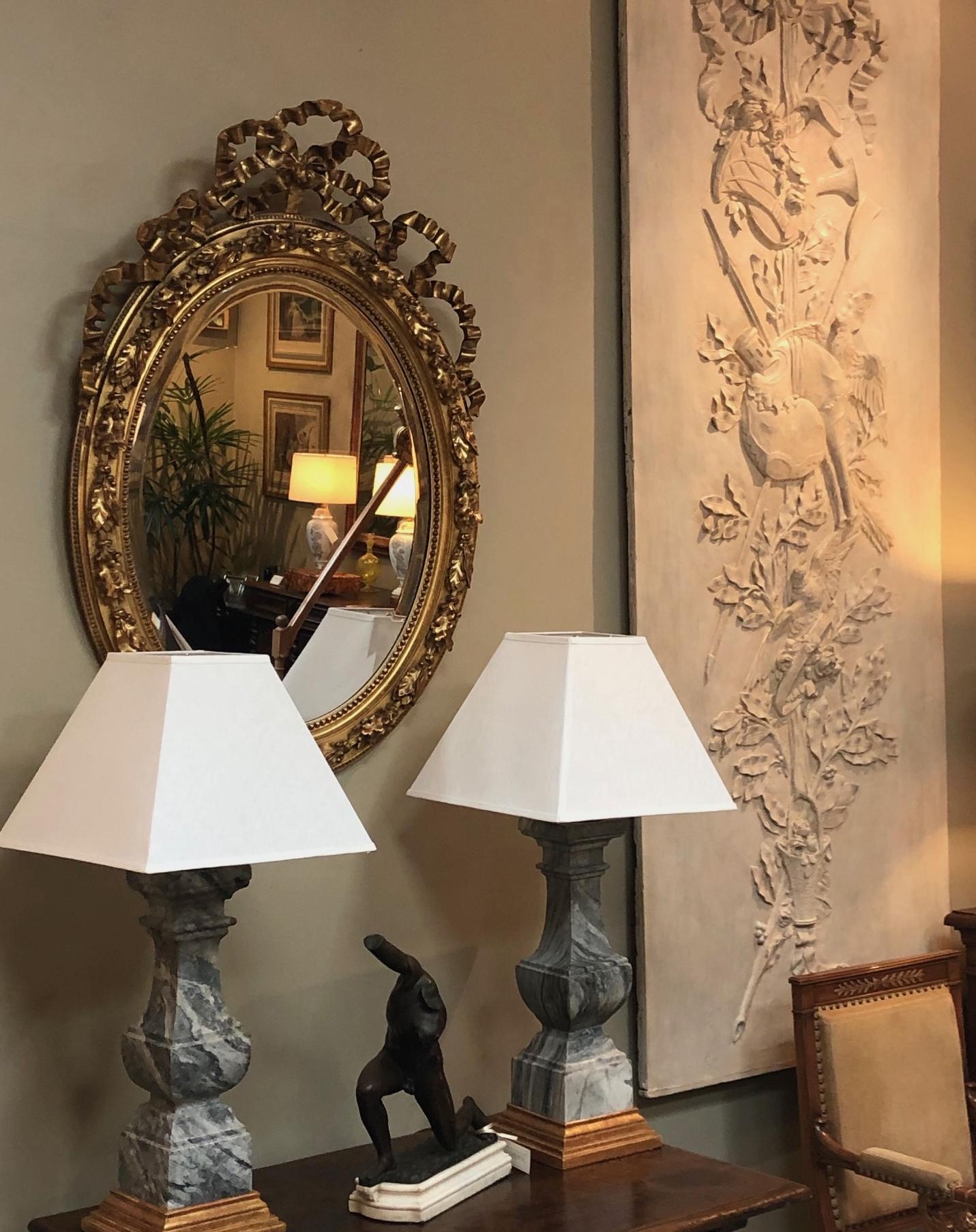 oval crest mirrors