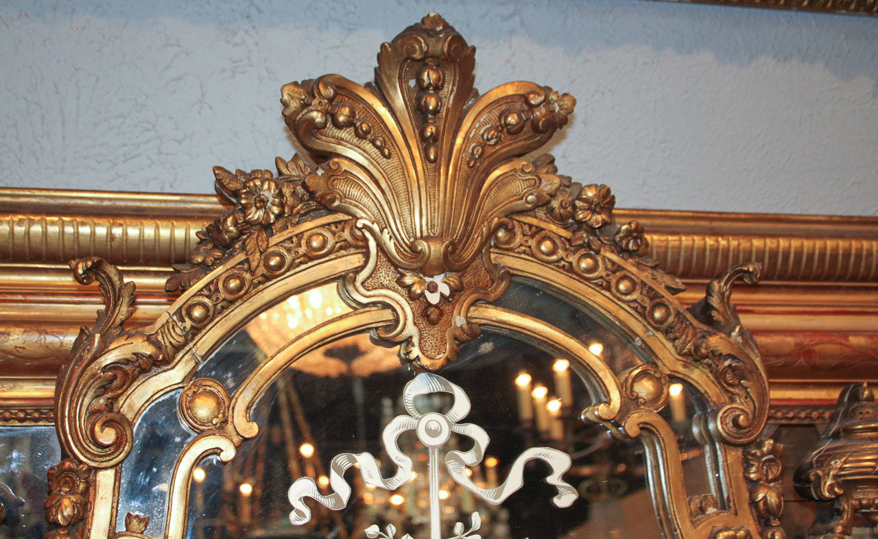 French Napoleon III Giltwood Mirror 1