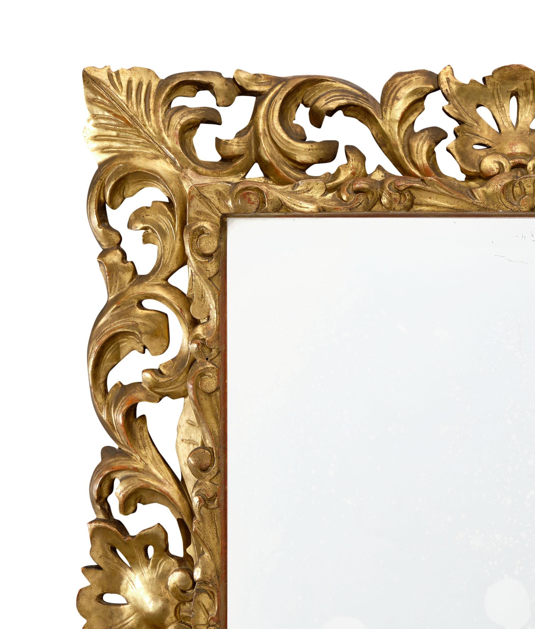 French Napoleon III Gold Mirror In Good Condition In Austin, TX