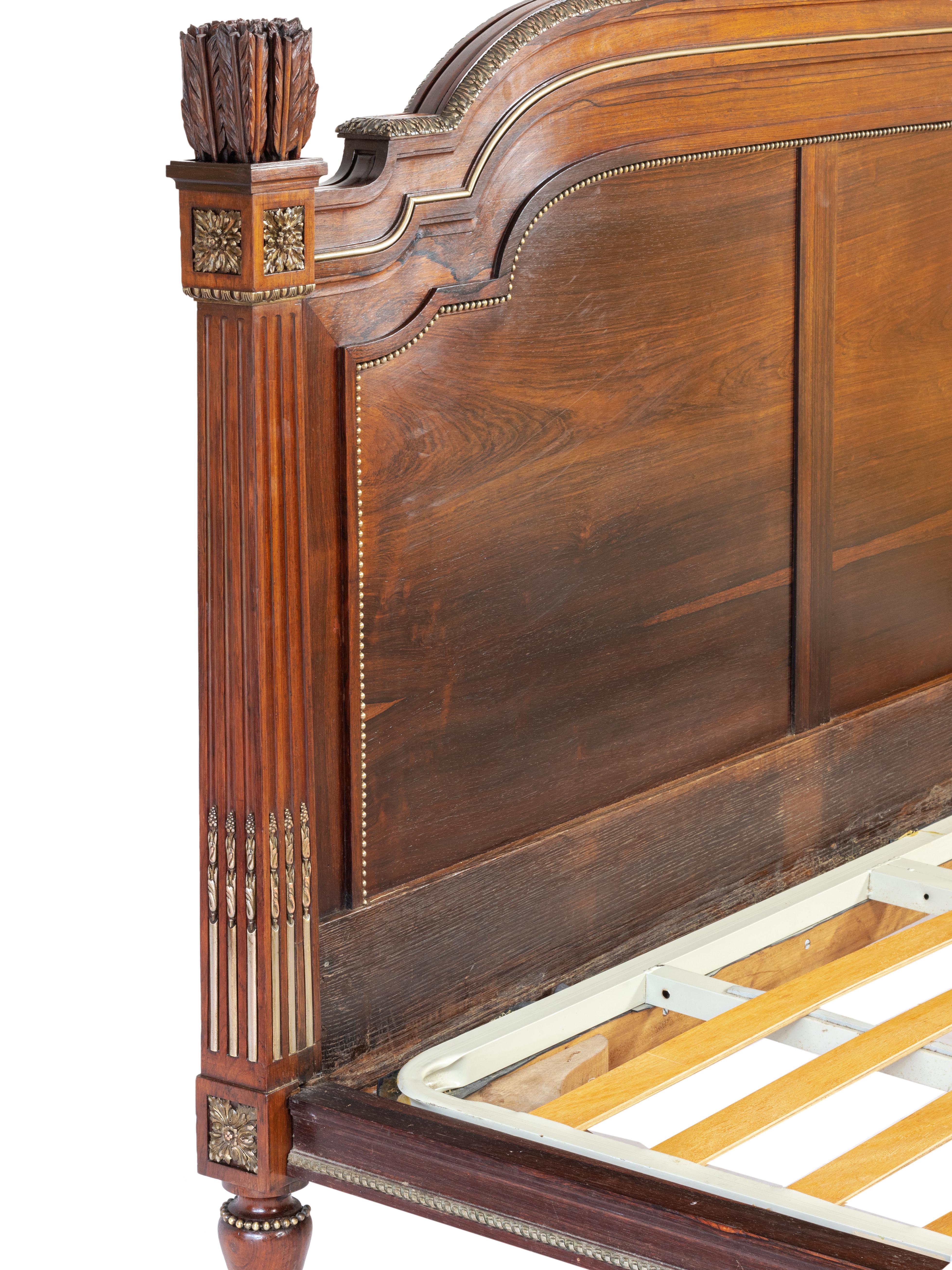 French Napoleon III Hand Carved Bed For Sale 6