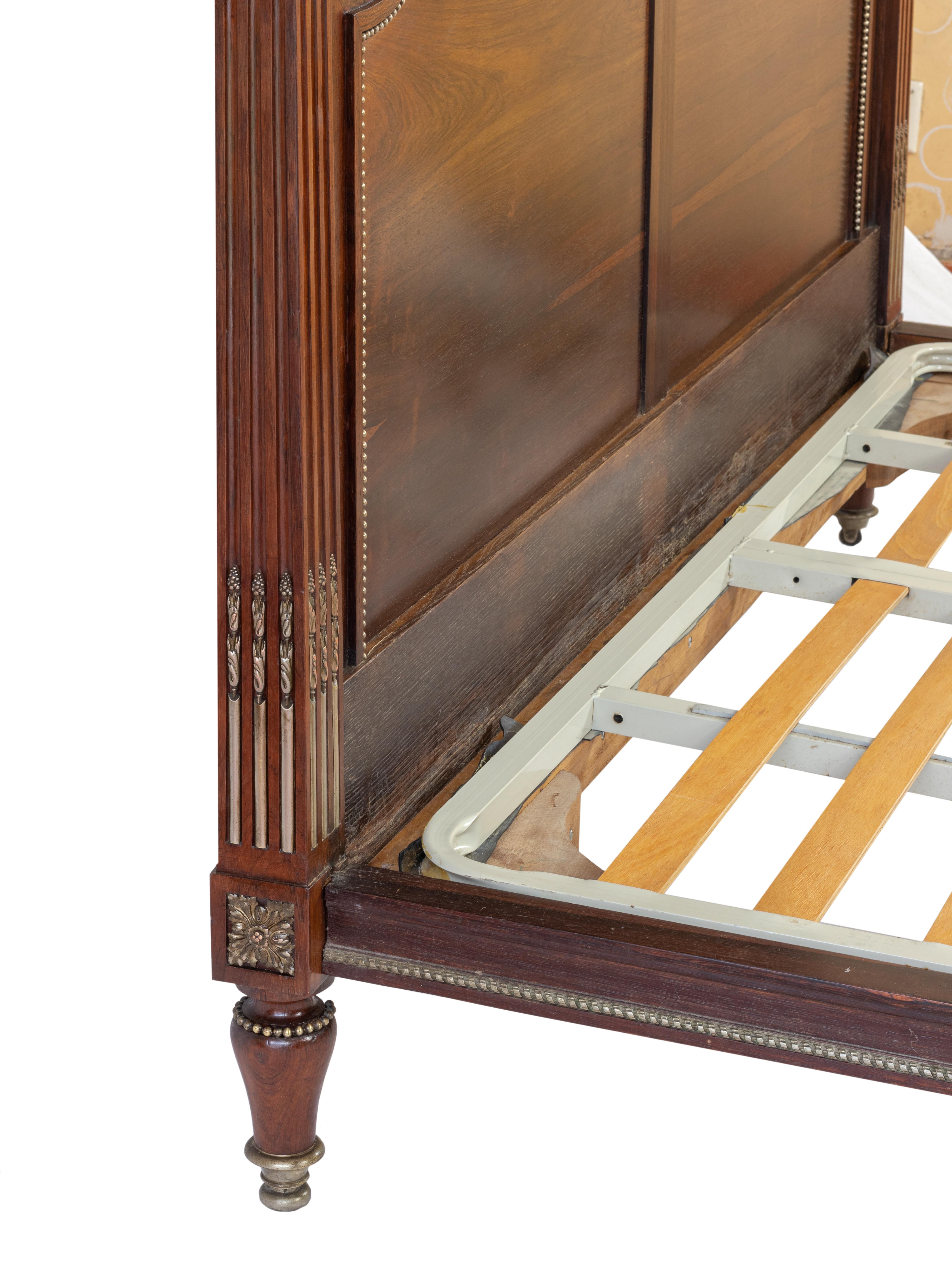 French Napoleon III Hand Carved Bed For Sale 7