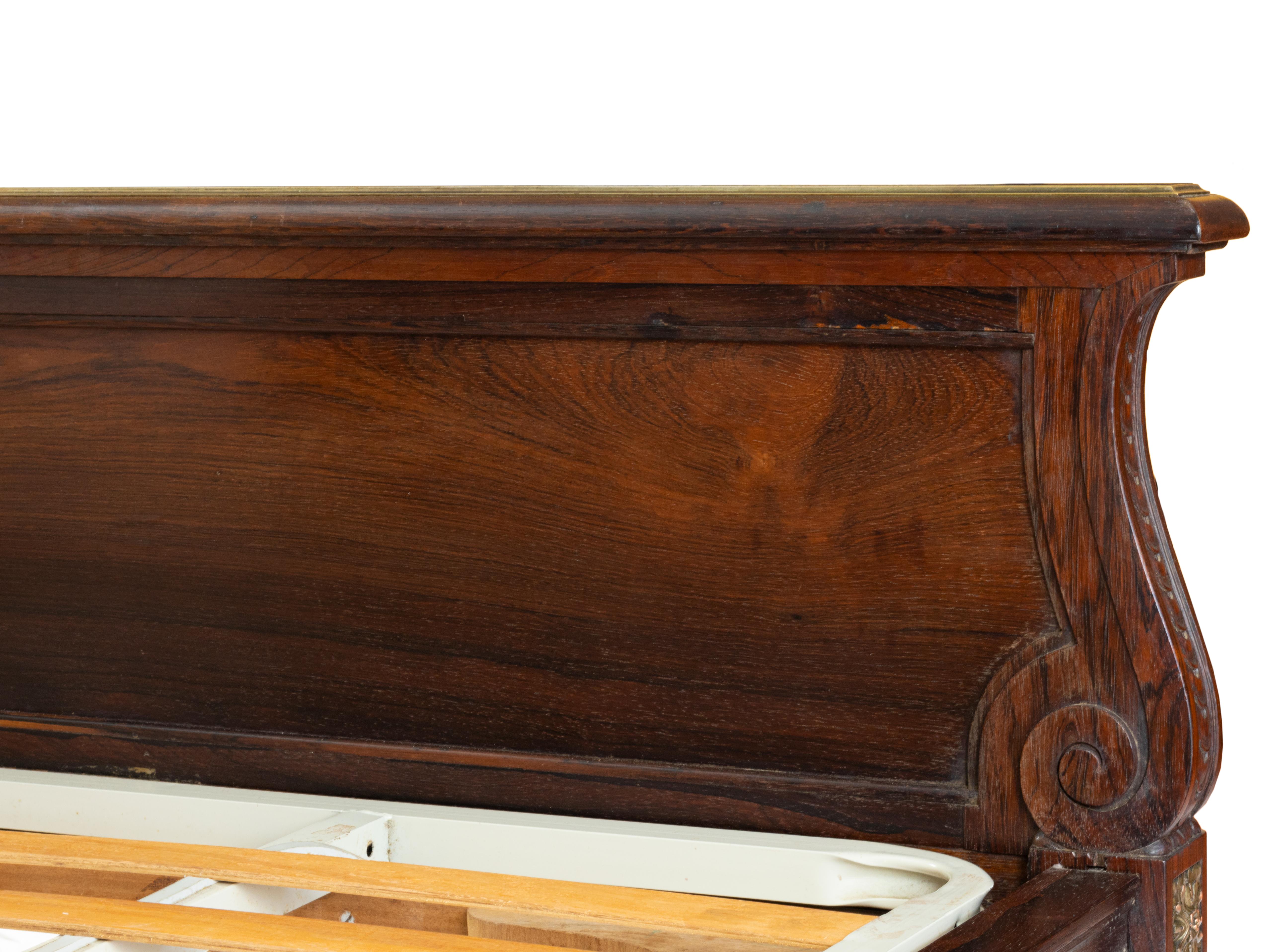 French Napoleon III Hand Carved Bed For Sale 9