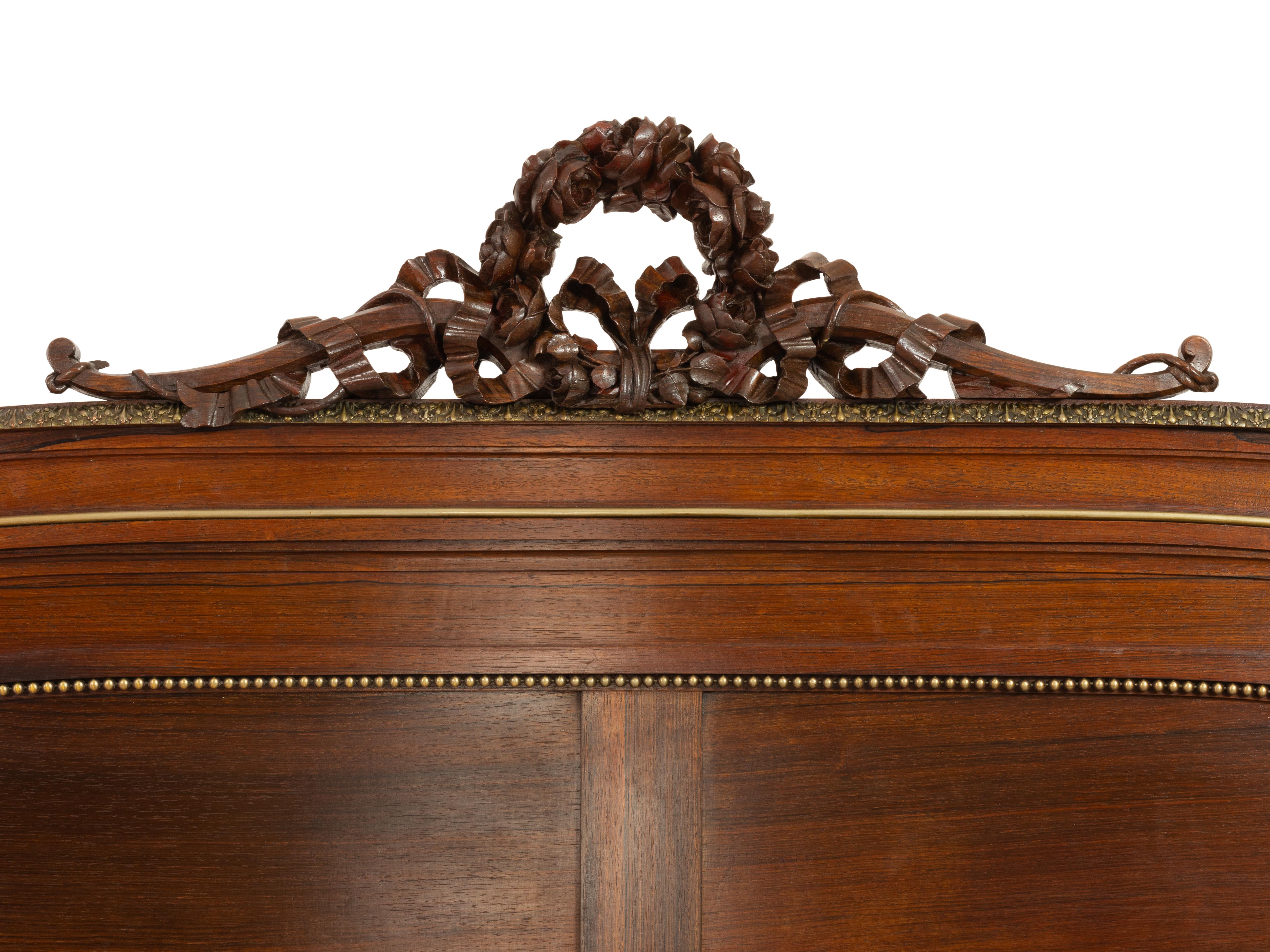French Napoleon III Hand Carved Bed For Sale 10