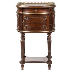 French Napoleon III Hand Carved Bedside Tables Nightstands