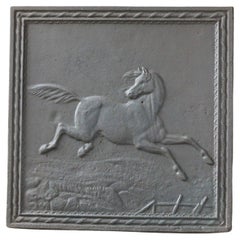 French Napoleon III 'Horse' Fireback, 19th Century