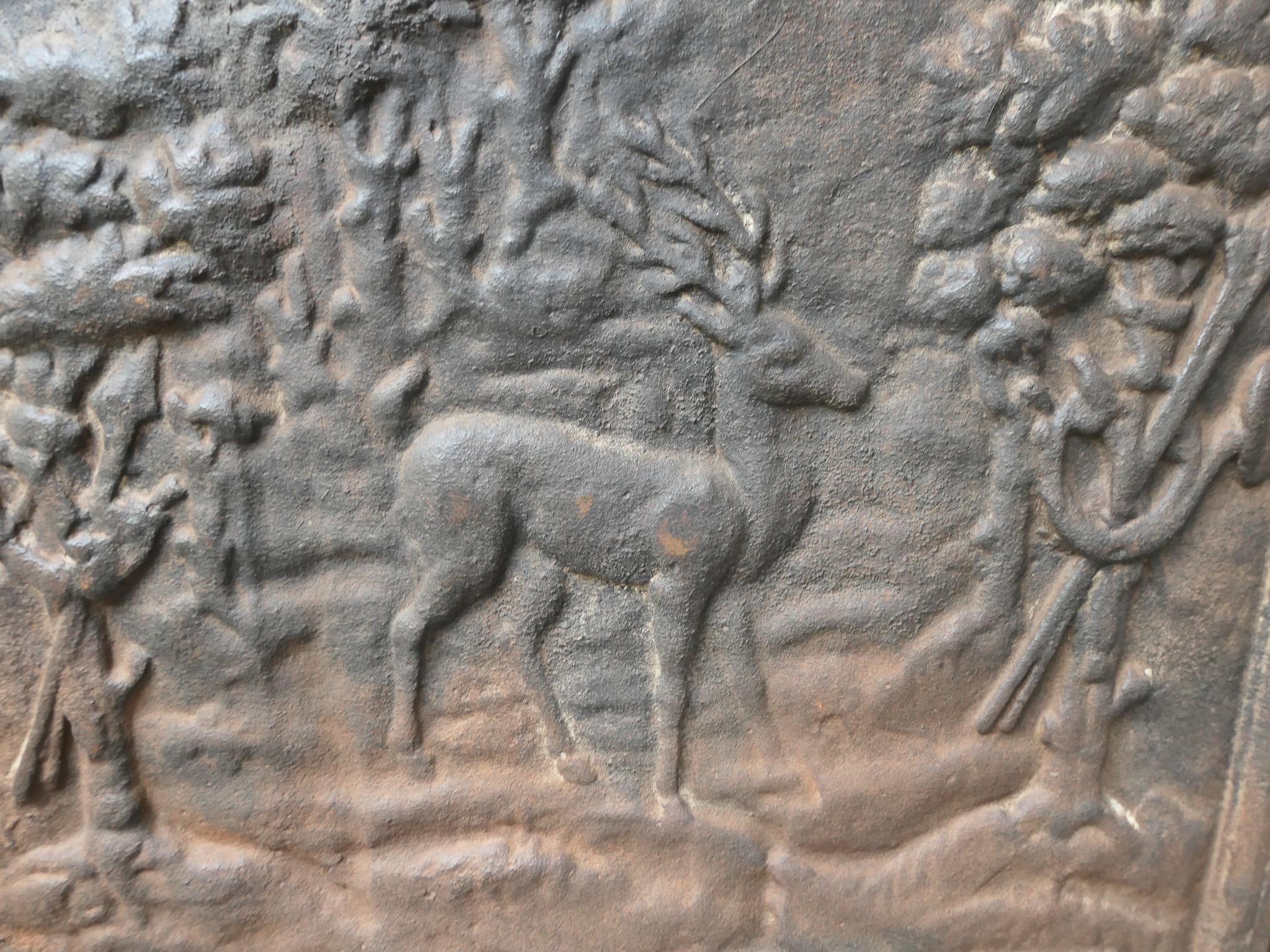 Plaque de cheminée / dosseret Napoléon III 