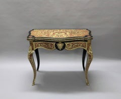 French Napoleon III Louis XV Style Boulle Occasional Table