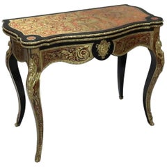 Antique French Napoleon III Louis XV Style Boulle Occasional Table