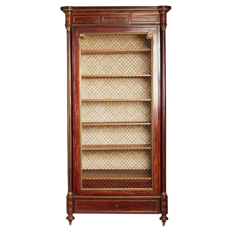 Libreria francese in mogano Napoleone III in vendita