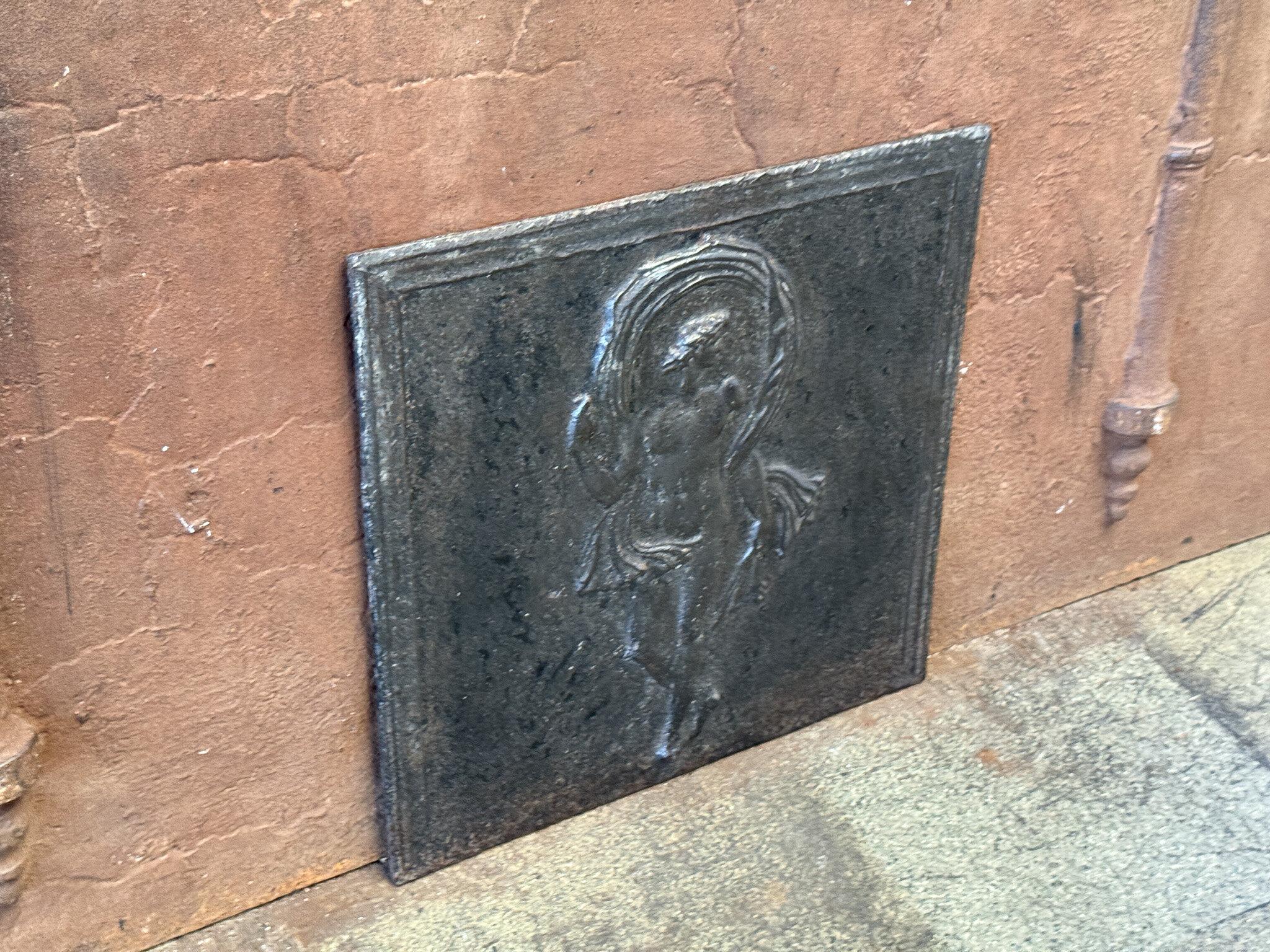 Cast French Napoleon III 'Man' Fireback / Backsplash, 19th Century, Victorian Period For Sale