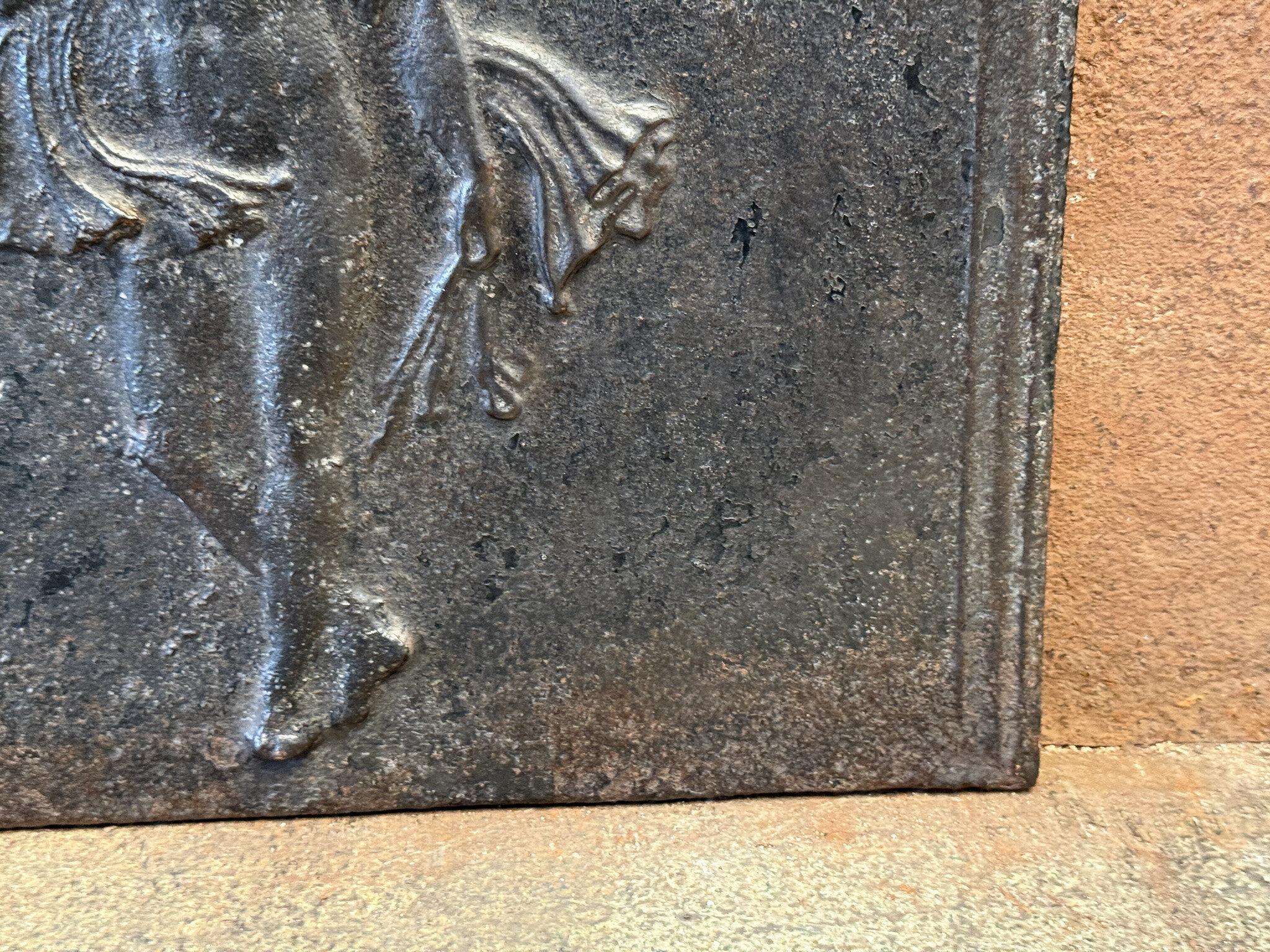 French Napoleon III 'Man' Fireback / Backsplash, 19th Century, Victorian Period For Sale 1
