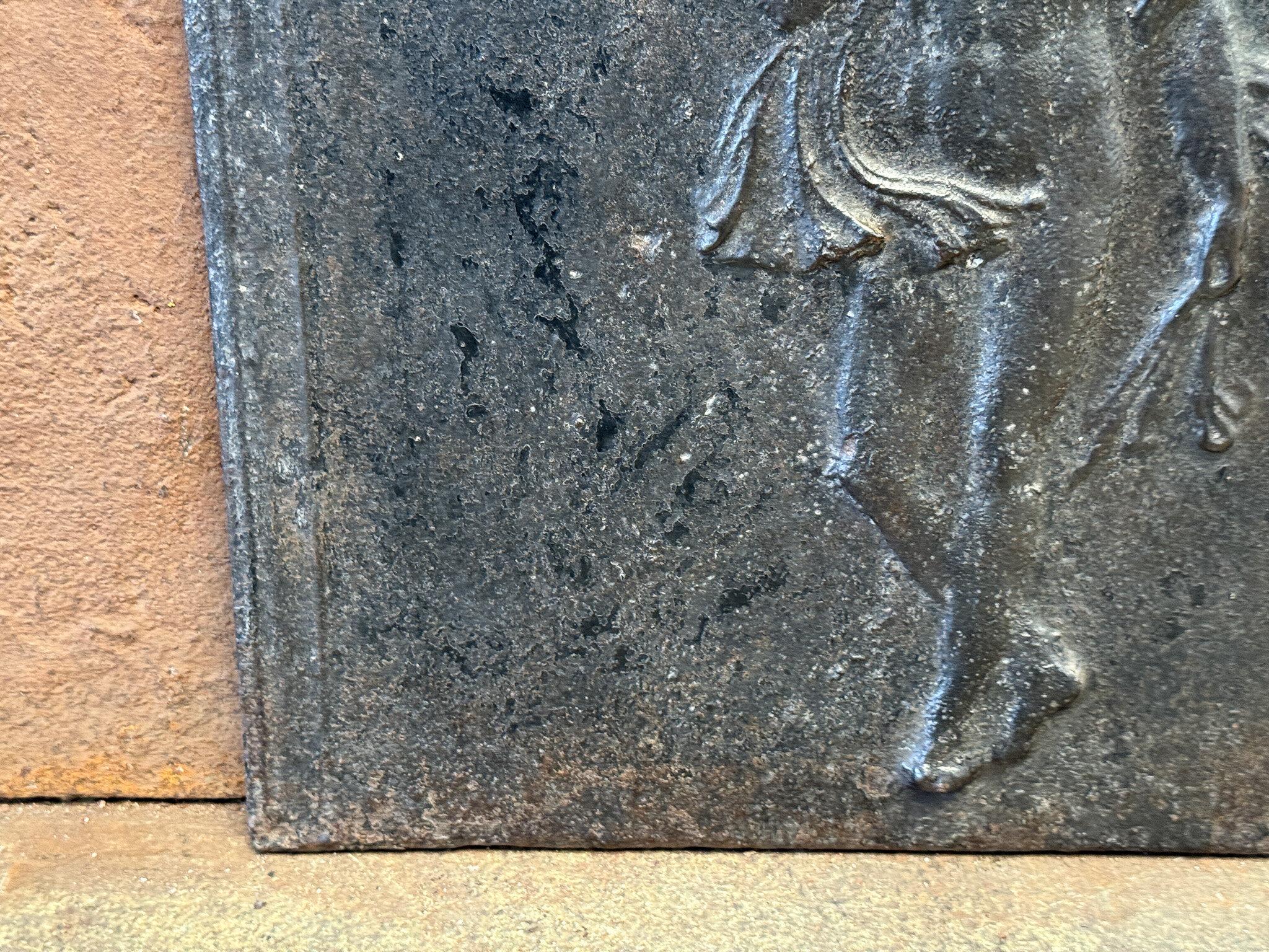 French Napoleon III 'Man' Fireback / Backsplash, 19th Century, Victorian Period For Sale 3