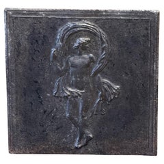 French Napoleon III 'Man' Fireback / Backsplash, 19th Century, Victorian Period