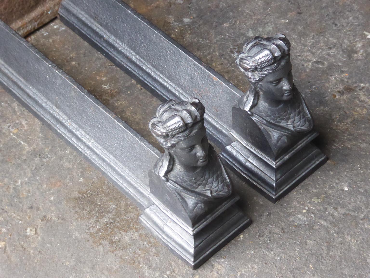 French Napoleon III 'Marianne' Firedogs or Andirons, 19th Century 3