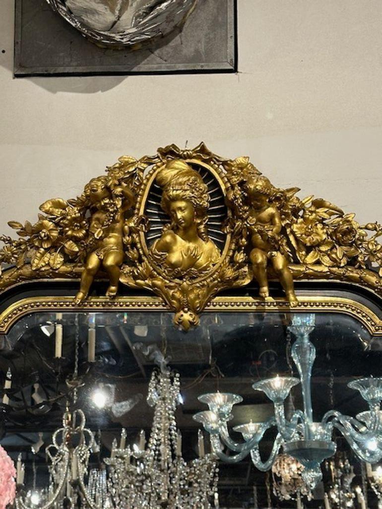 19th Century French Napoleon III Mirror For Sale