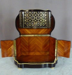 French Napoleon III Mother-of-Pearl and Rosewood Liquor Cabinet