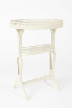 Table Guéridon en laque écrue Napoléon III, XIXe siècle