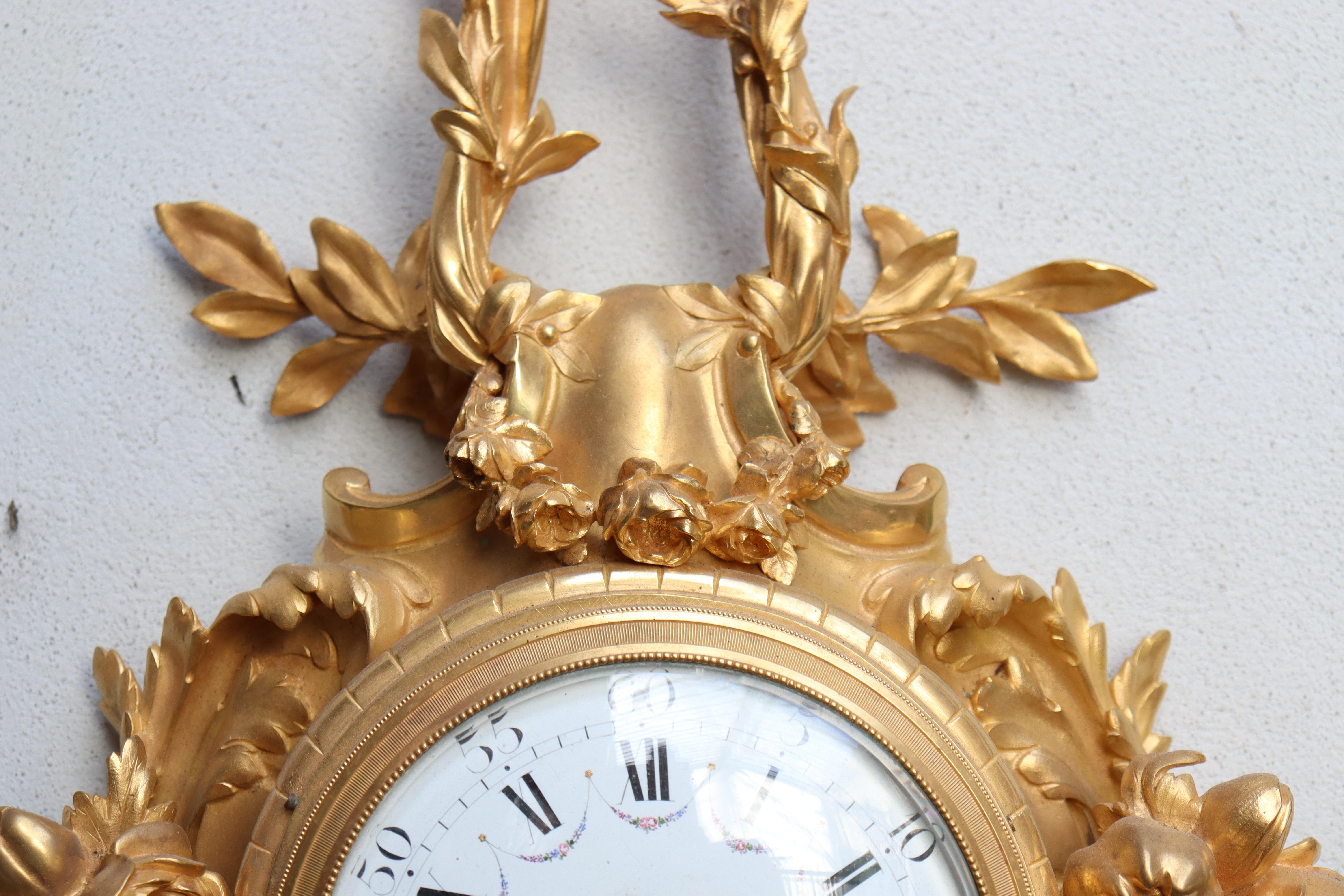 A French Napoléon III Ormolu Cartel Clock, after Caffieri, circa 1880 In Good Condition In Saint-Ouen, FR