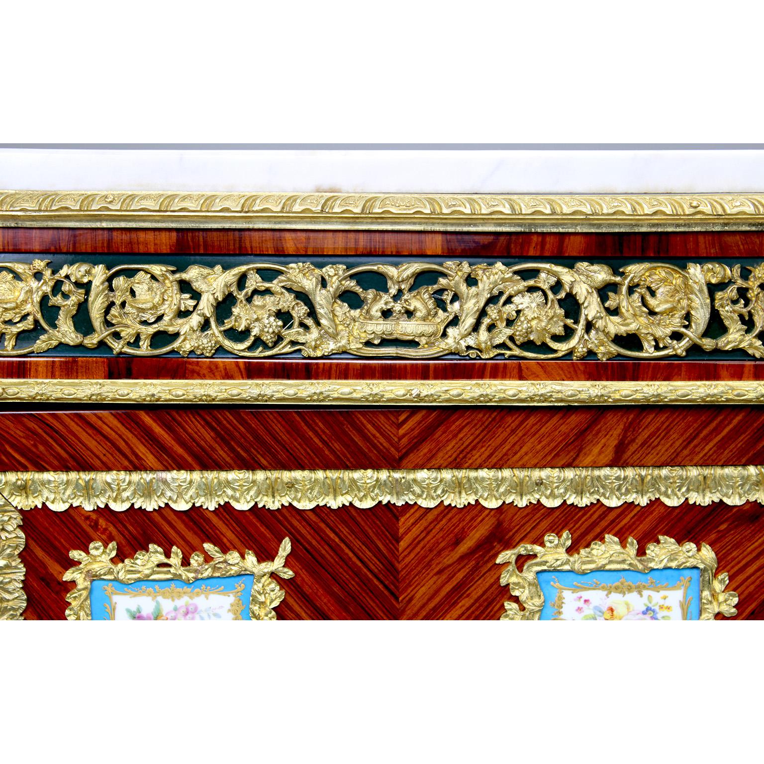 French Napoleon III Ormolu & Porcelain Mounted Cabinet Meuble D'Appui by Befort For Sale 1