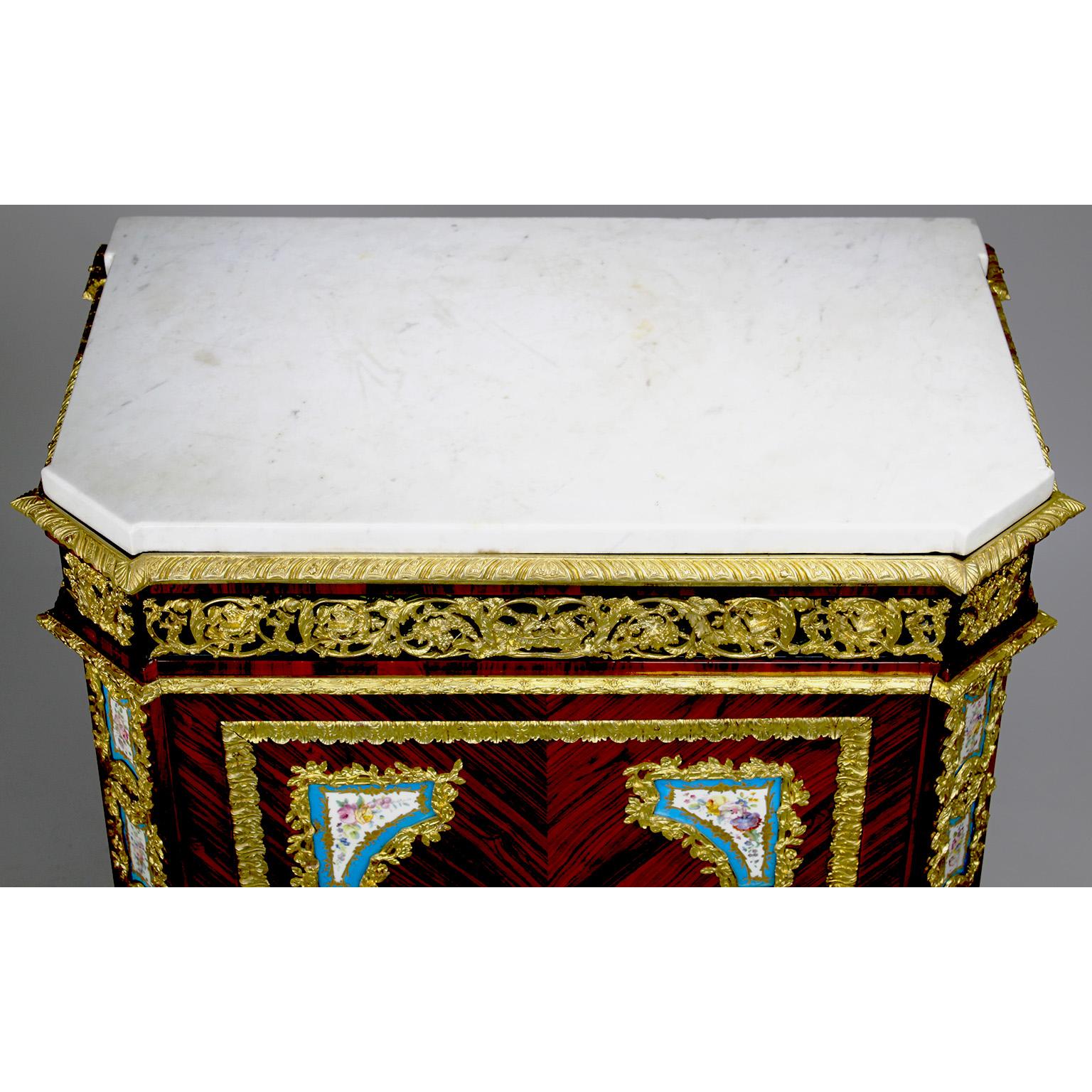 French Napoleon III Ormolu & Porcelain Mounted Cabinet Meuble D'Appui by Befort For Sale 2