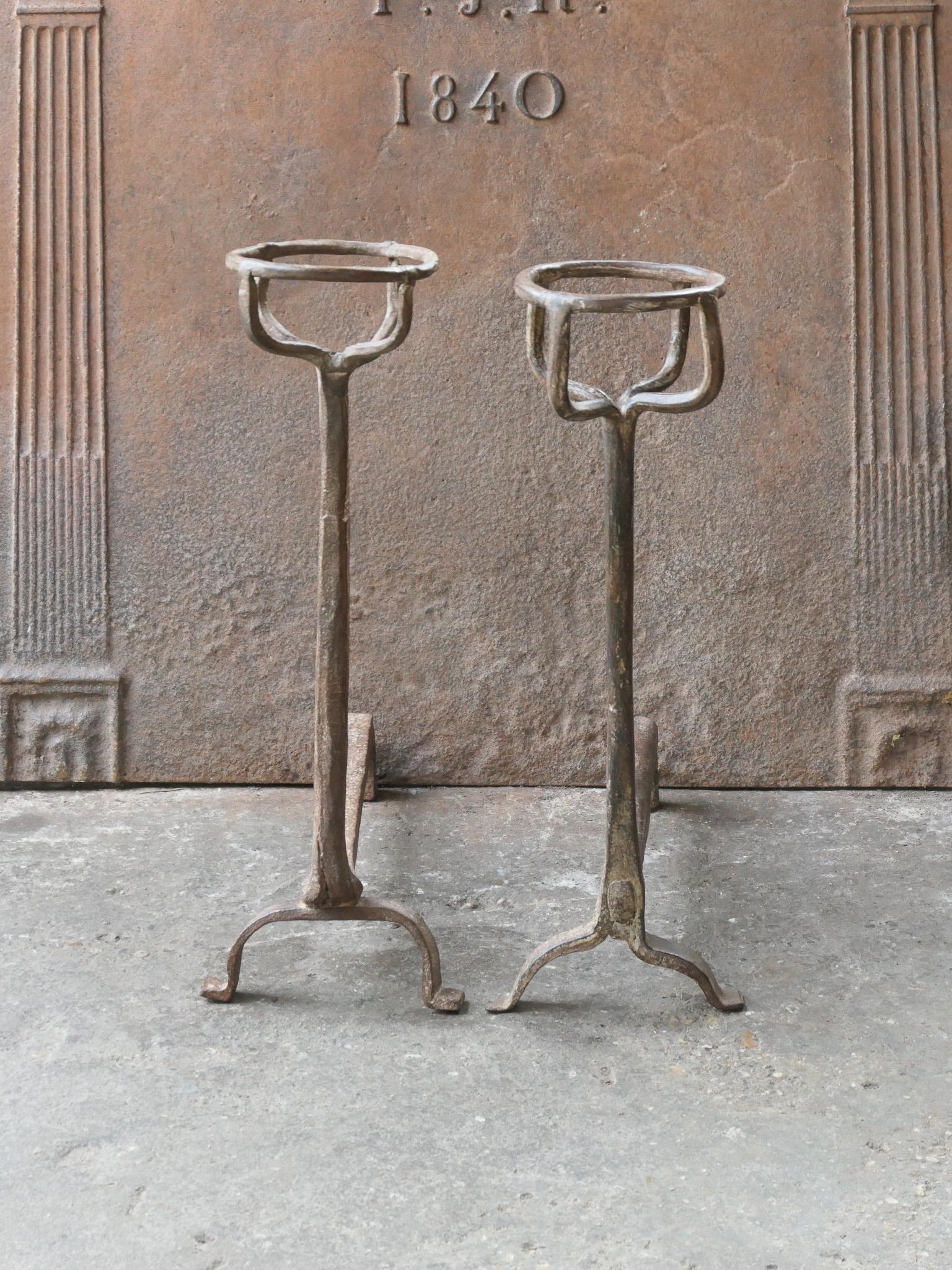 French Napoleon III Period Andirons or Firedogs In Good Condition For Sale In Soest, NL