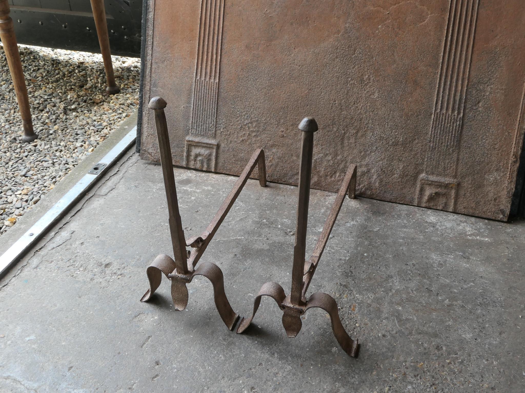 French Napoleon III Period Andirons or Firedogs For Sale 1