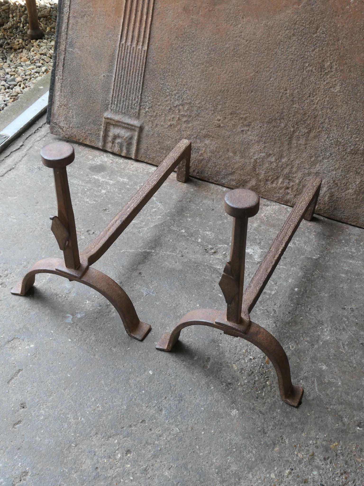 French Napoleon III Period Andirons or Firedogs For Sale 1