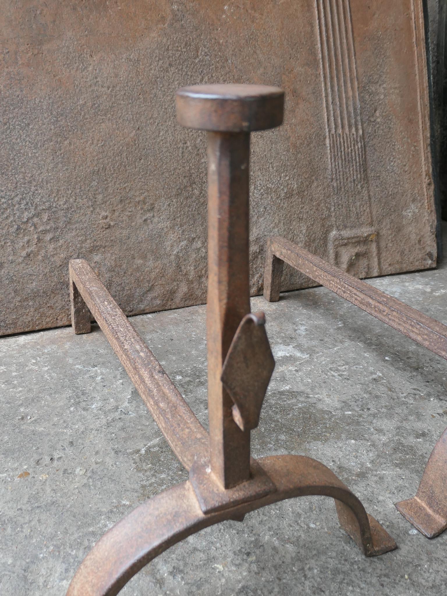 French Napoleon III Period Andirons or Firedogs For Sale 2
