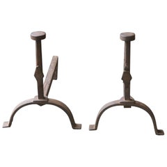 French Napoleon III Period Andirons or Firedogs