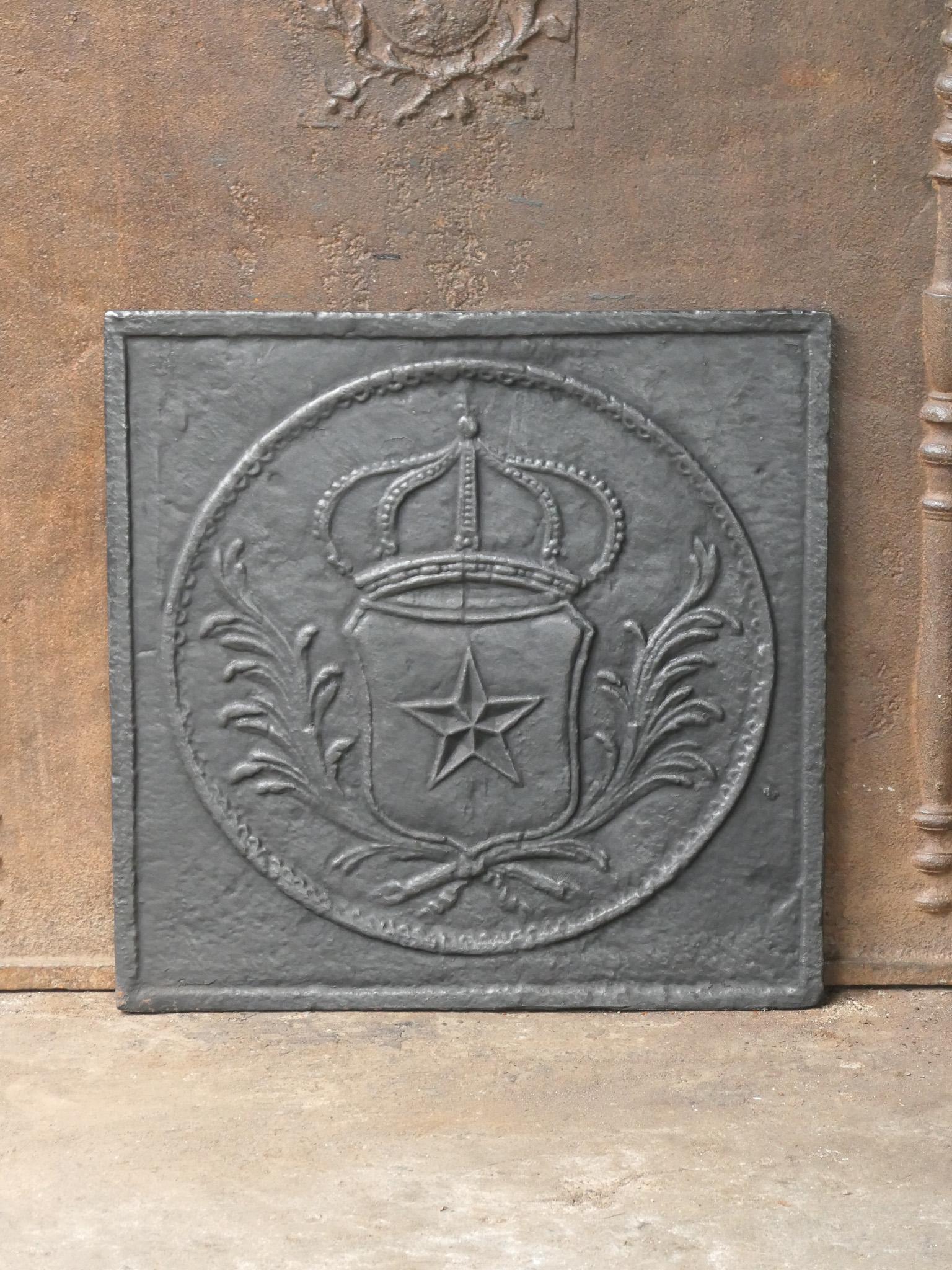 Plaque de cheminée / dosseret d'époque Napoléon III, 19e siècle