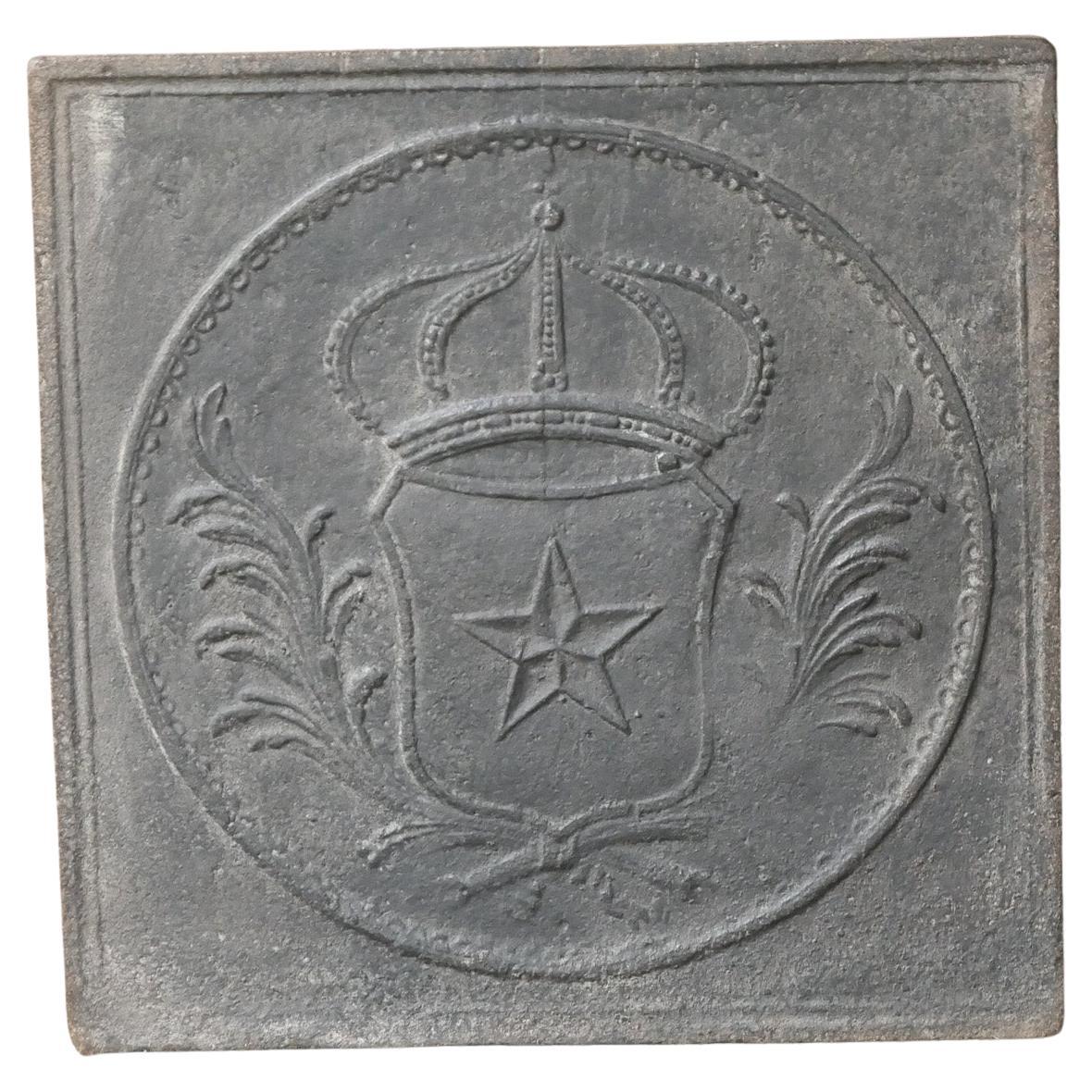 Plaque de cheminée / dosseret d'époque Napoléon III, 19e siècle
